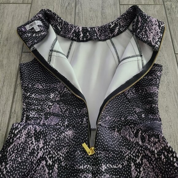 Jennifer Lopez women's fit and flare dark grey scuba formal dress size 4 - Picture 12 of 13